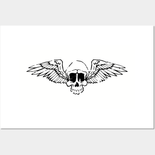 Skull with Wings Posters and Art